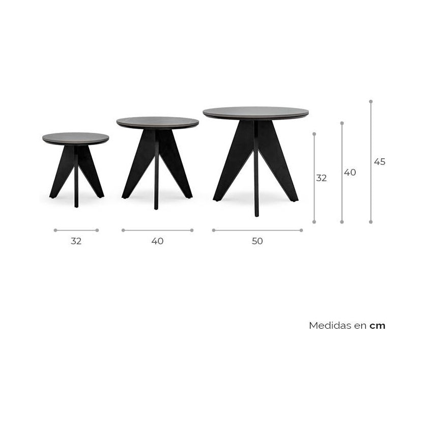 Set de Mesas Nido Elix - Ergonomik Mesa Nido Tamarindo