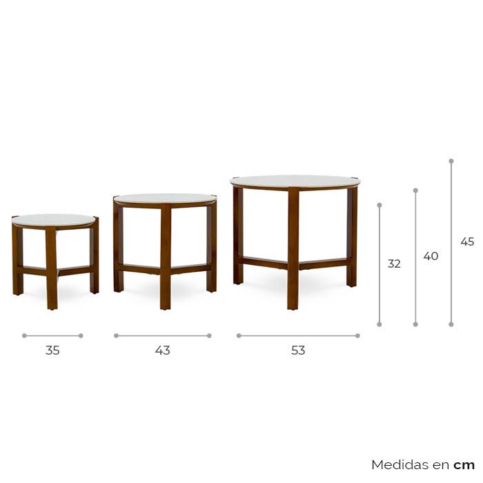 Set de Mesas Nido Kliet - Ergonomik Mesa Nido Tamarindo