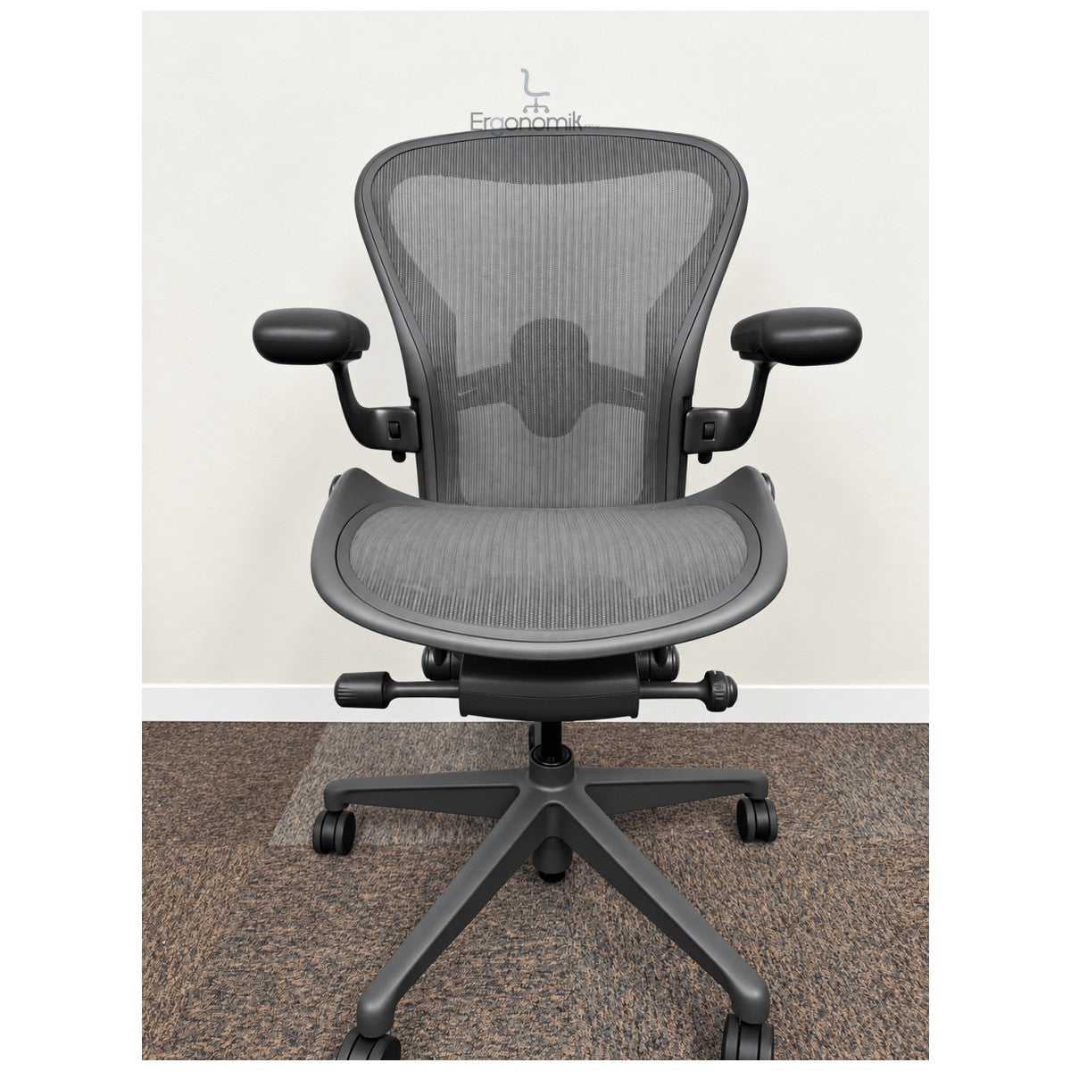 Silla Aeron Herman Miller Talla B Gris Bloqueo Brazos 3D | Muebles ergonomicos en Mexico | Ergonomik