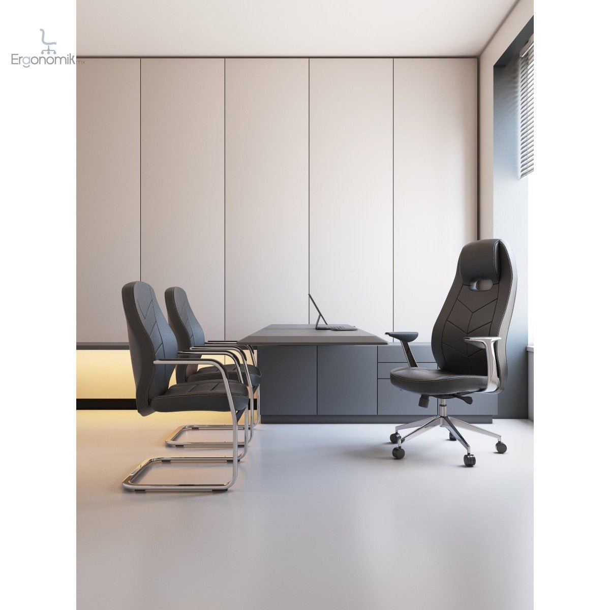 Silla Alufsen Visita - 2 piezas - Ergonomik silla operativa OFFIHO