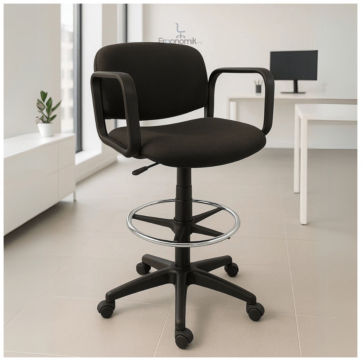 Silla Cajero Allegro en Tela con Brazos - Ergonomik pieza OFIK