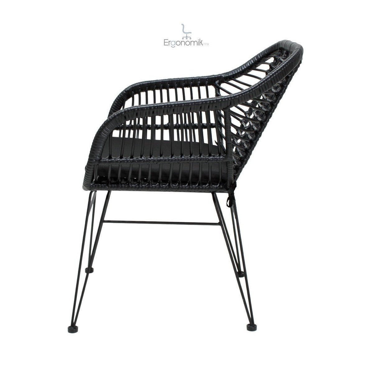 Silla De Exterior Tobago Negra - Ergonomik Mobiliario MBK