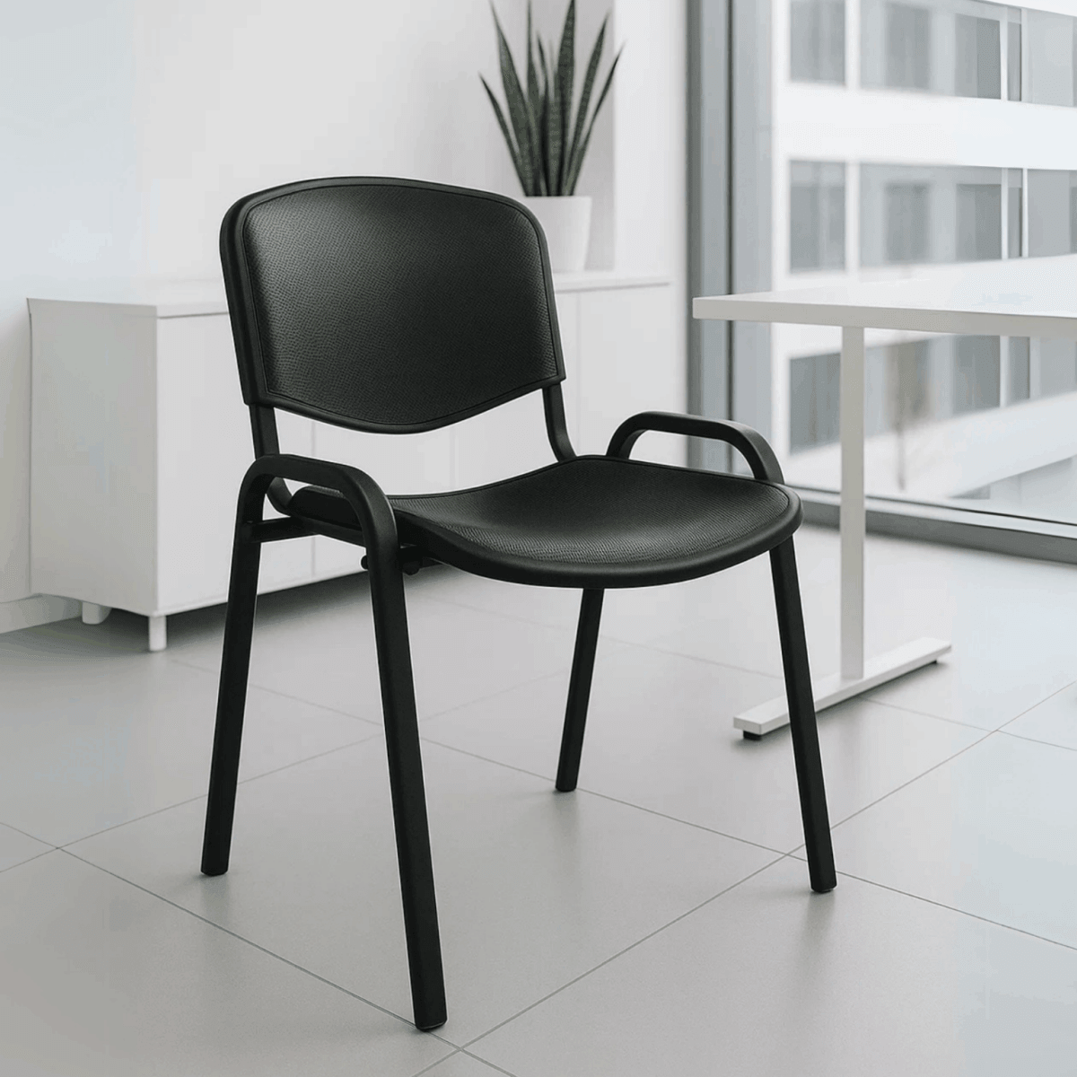 Silla De Visita Allegro Sin Brazos Respaldo Y Asiento En Plástico - Ergonomik silla OFIK