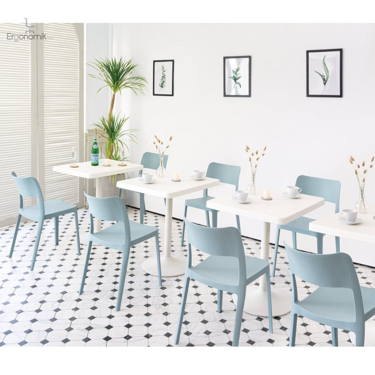 Silla de visita La Vie - 4 piezas - Ergonomik Silla de visita exterior OFFIHO