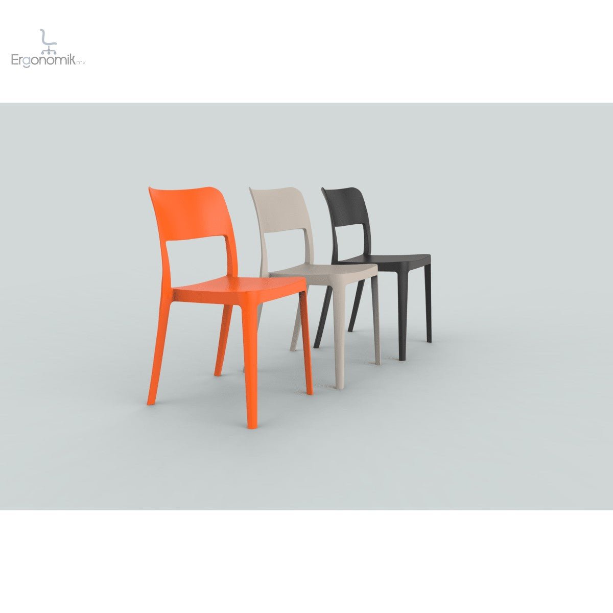 Silla de visita La Vie - 4 piezas - Ergonomik Silla de visita exterior OFFIHO