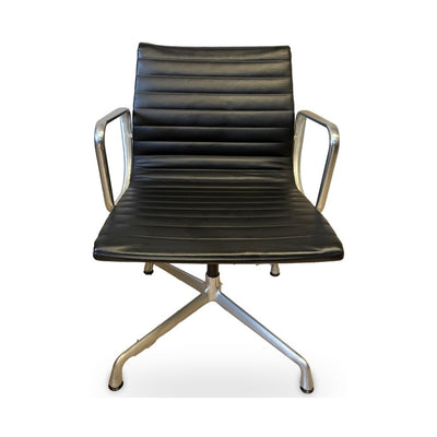 Silla Eames Herman Miller de Piel Negra Fija - Preowned - Ergonomik silla ergonomica Herman Miller