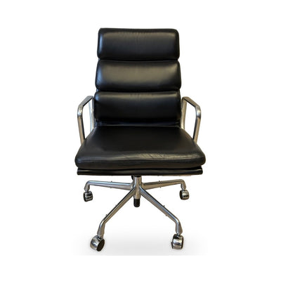 Silla Eames Softpad Media Acolchada Herman Miller de Piel Negra - Preowned - Ergonomik silla ergonomica Herman Miller