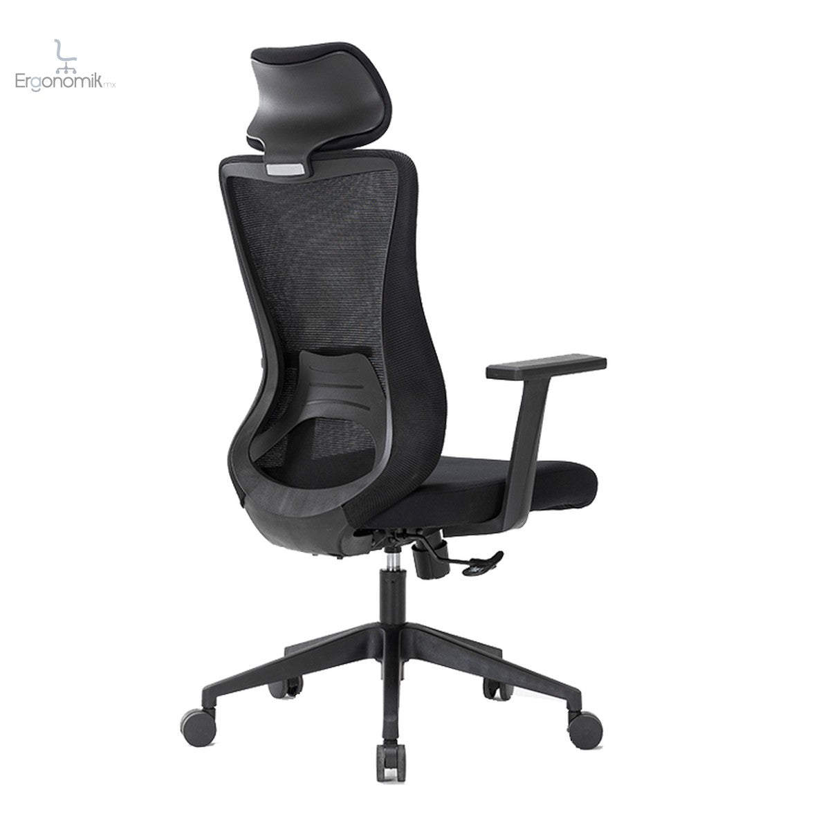 Silla Ejecutiva E106 Mesh y Tela Color Negro | Muebles ergonómicos en México | Ergonomik