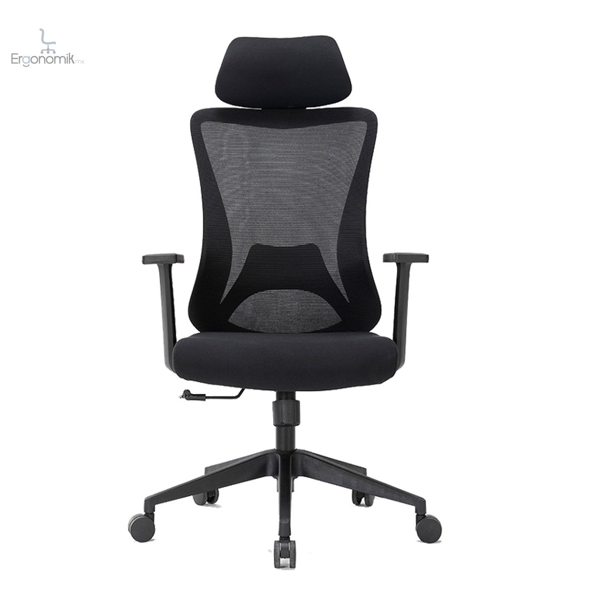 Silla Ejecutiva E106 Mesh y Tela Color Negro | Muebles ergonómicos en México | Ergonomik