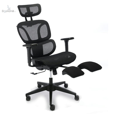 Silla Ejecutiva H10 Con Descansa Pies Y Brazos 3D Mesh Negro - Ergonomik silla ergonomica OFIK