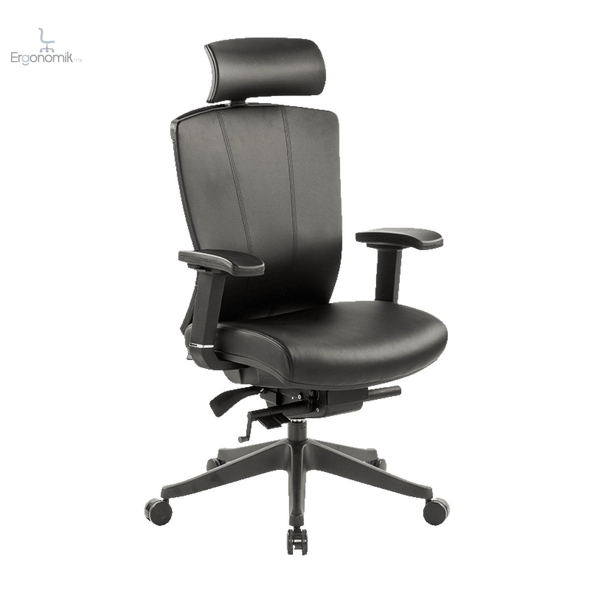 Silla Ejecutiva H1PU Vinipiel Asiento Y Estructura Negro - Ergonomik silla Ofik