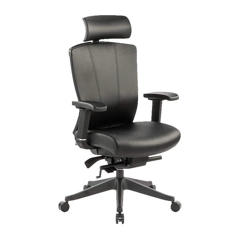 Silla Ejecutiva H1PU Vinipiel Asiento y Estructura Negro vista frontal