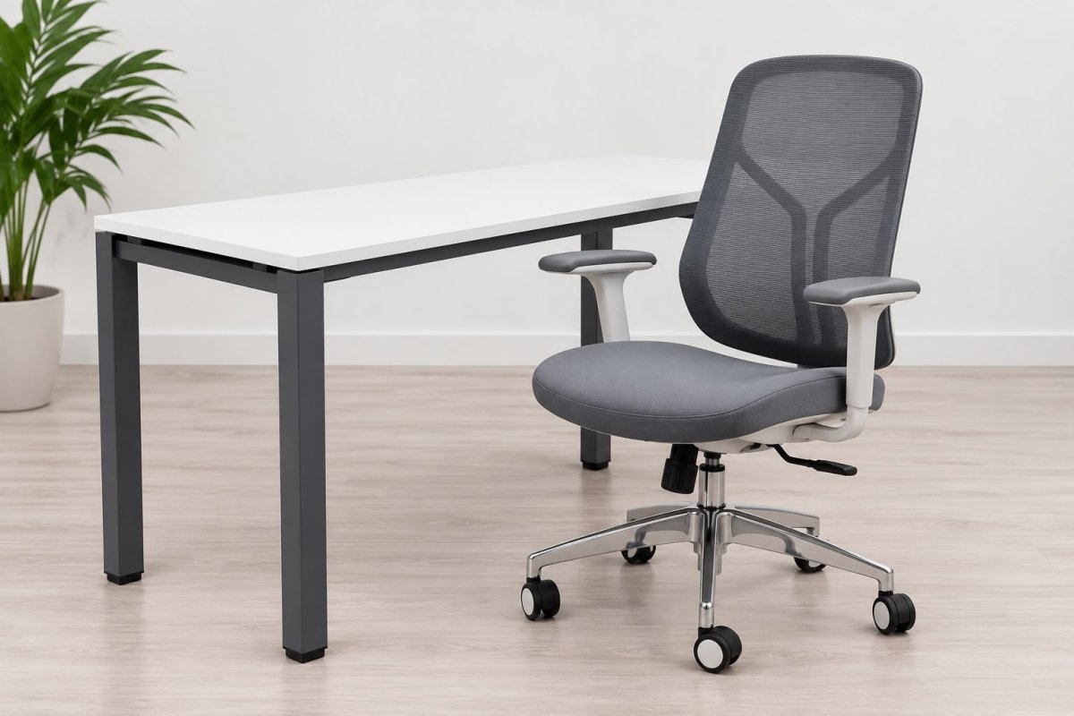 Silla Ejecutiva Julia + Escritorio Hamilton 150 X 60 - Ergonomik escritorio MEM