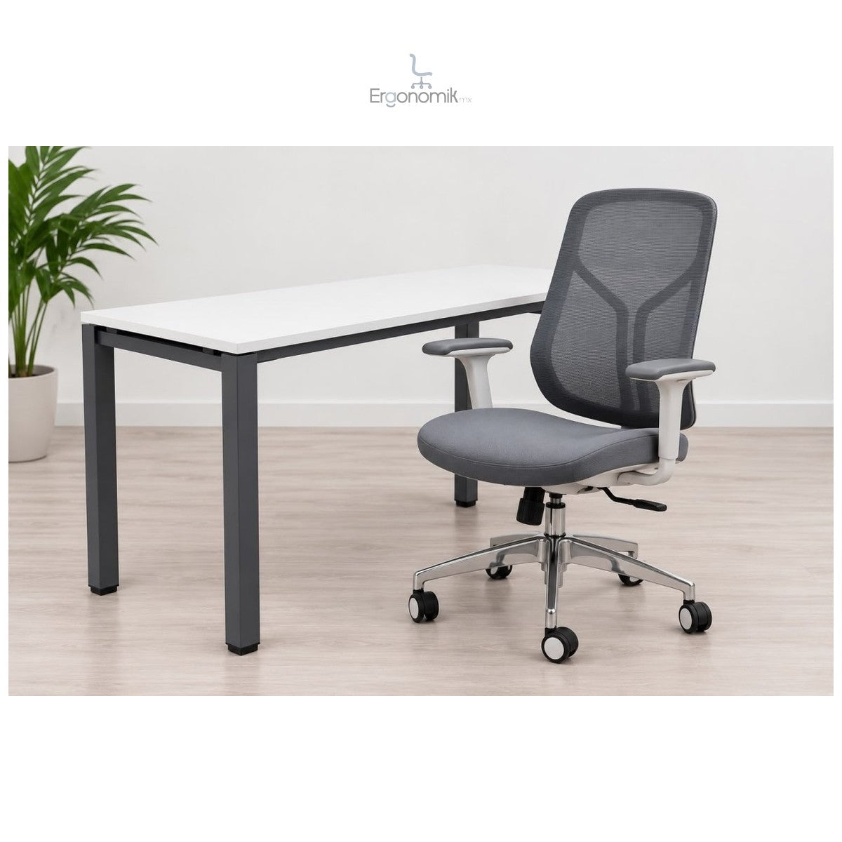 Silla Ejecutiva Julia + Escritorio Hamilton 150 X 60 - Ergonomik escritorio MEM