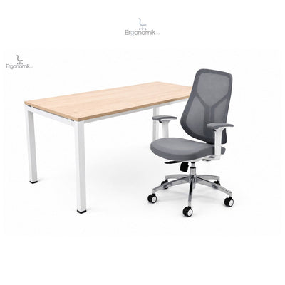 Silla Ejecutiva Julia+Escritorio Hamilton 180 X 80 - Ergonomik escritorio MEM