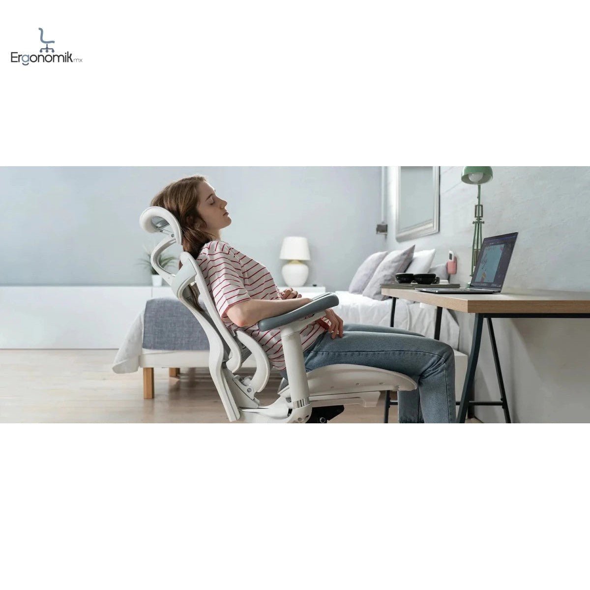 Silla Ejecutiva Multifunciónal S3 Mesh Blanco - Ergonomik silla ejecutiva Ergonomik