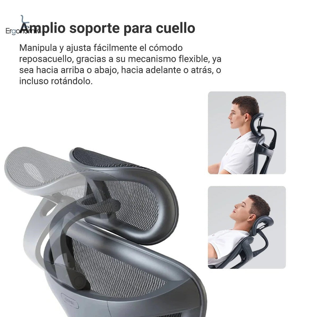 Silla Ejecutiva Multifunciónal S3 Mesh Blanco - Ergonomik silla ejecutiva Ergonomik