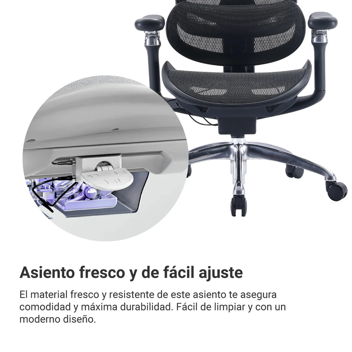 Silla Ejecutiva Multifunciónal S3 Mesh Negro - Ergonomik silla ejecutiva Ergonomik