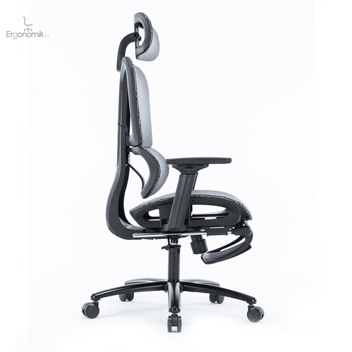 Silla Ejecutiva Nexus en Mesh con descansa Pies Gris - Ergonomik silla ergonomica OFIK