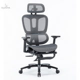 Silla Ejecutiva Nexus Mesh Gris con Descansapiés