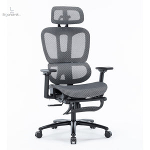 Silla Ejecutiva Nexus en Mesh con descansa Pies Gris - Ergonomik silla ergonomica OFIK