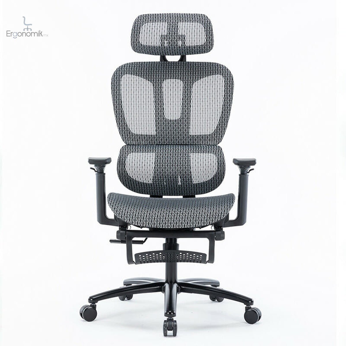Silla Ejecutiva Nexus en Mesh con descansa Pies Gris - Ergonomik silla ergonomica OFIK