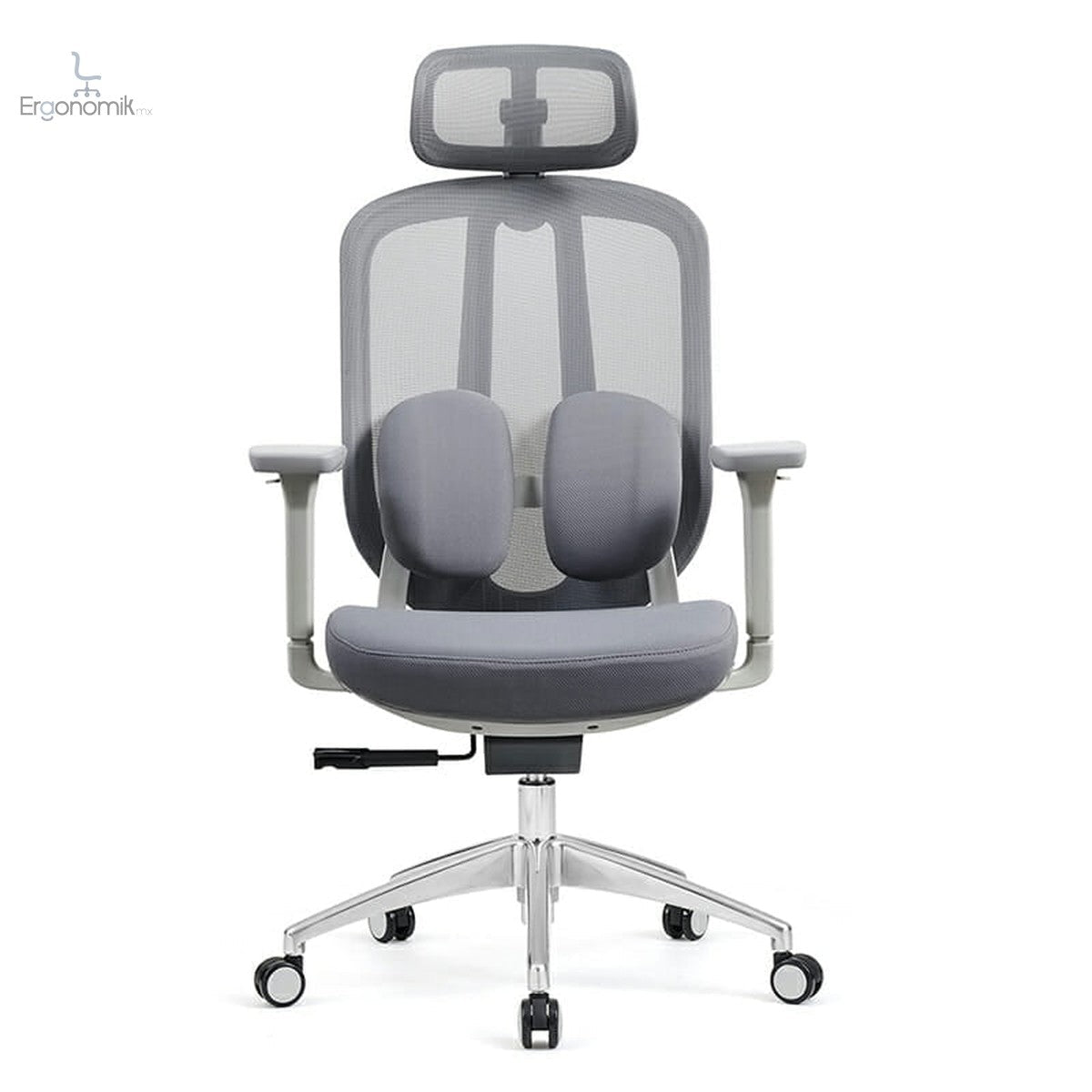 Silla Ejecutiva Organic Mesh Y Tela Gris Base Cromada - Ergonomik silla ergonomica OFIK
