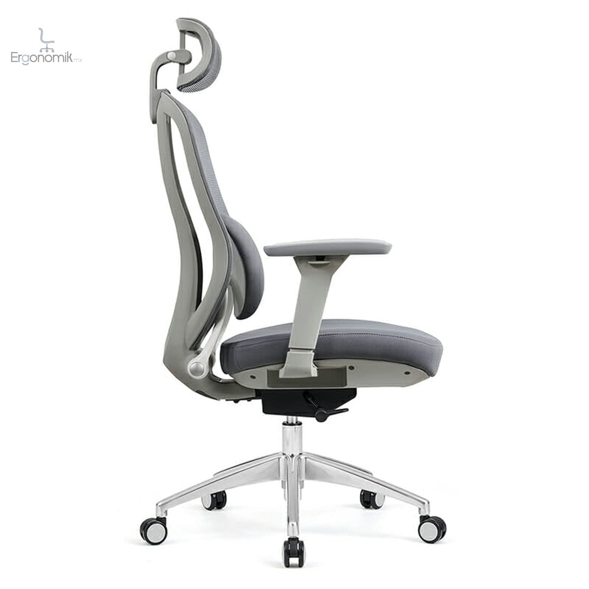 Silla Ejecutiva Organic Mesh Y Tela Gris Base Cromada - Ergonomik silla ergonomica OFIK