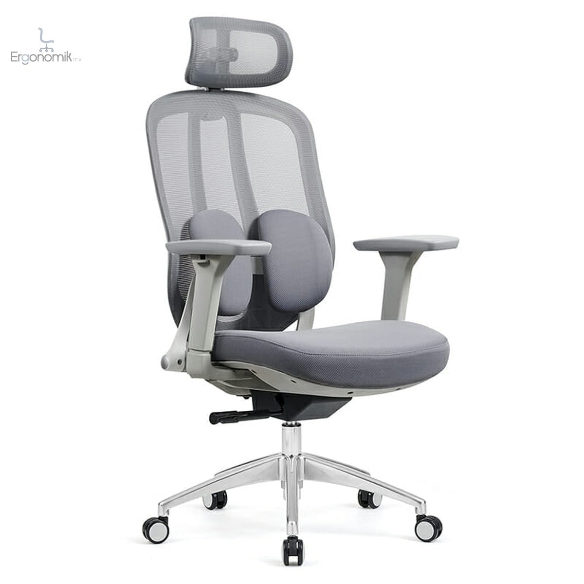 Silla Ejecutiva Organic Mesh Y Tela Gris Base Cromada - Ergonomik silla ergonomica OFIK
