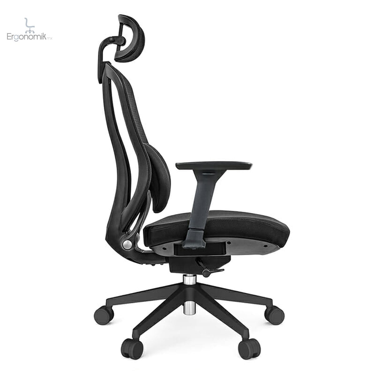 Silla Ejecutiva Organic Mesh Y Tela Negra Base Negra - Ergonomik silla ergonomica OFIK