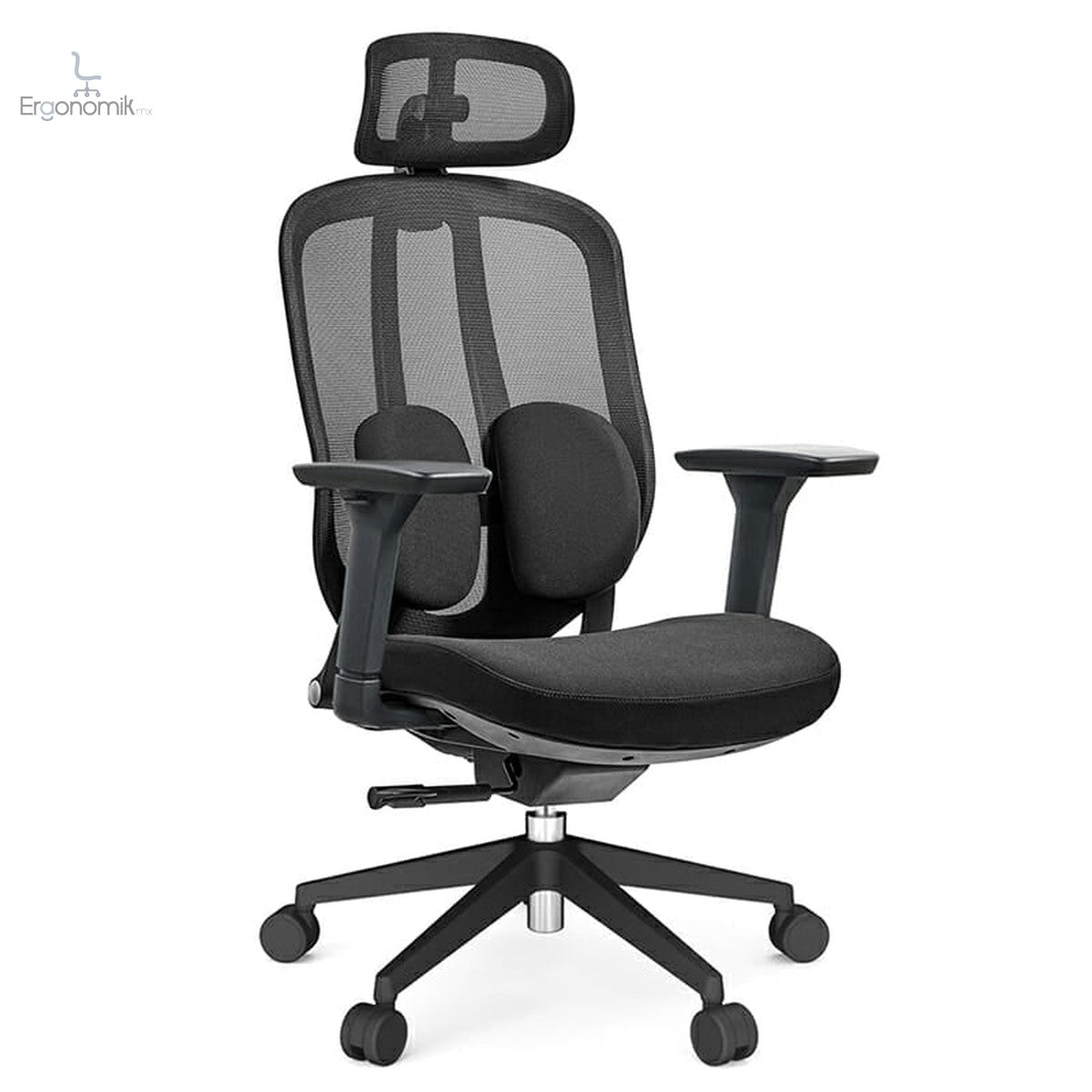 Silla Ejecutiva Organic Mesh Y Tela Negra Base Negra - Ergonomik silla ergonomica OFIK