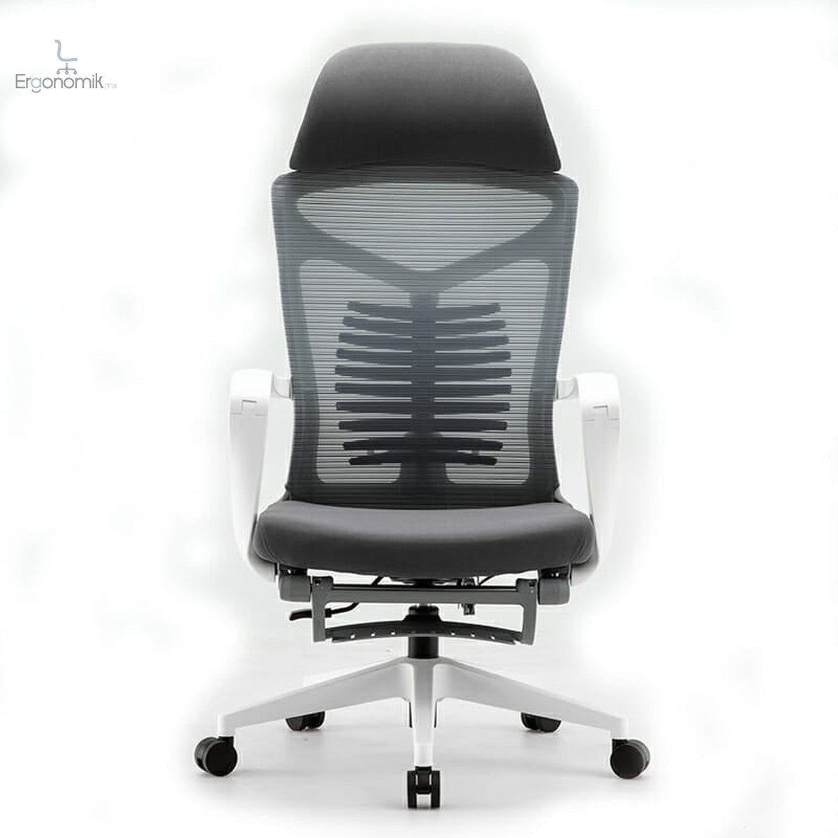 Silla Ejecutiva S81 Con Descansa Pies Color Blanco/Gris - Ergonomik silla ergonomica OFIK