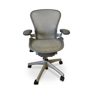 Silla Herman Miller Aeron Classic Gris Talla B con Bloqueo - Ergonomik Silla de Oficina Herman Miller