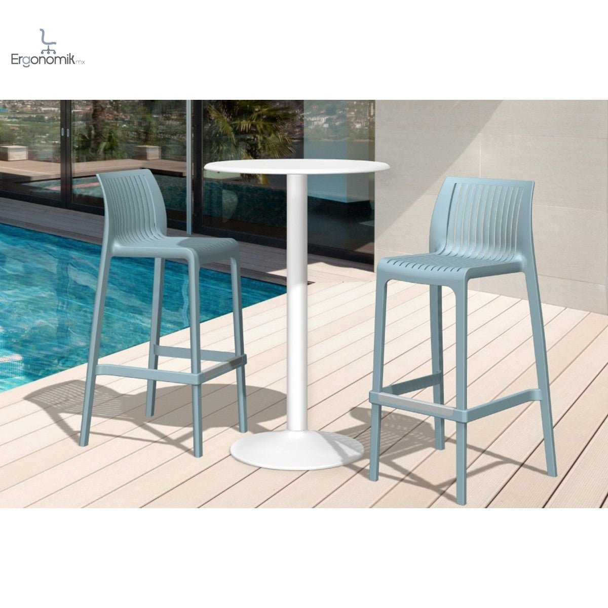 Silla Milos Alta - 2 piezas - Ergonomik silla de visita OFFIHO