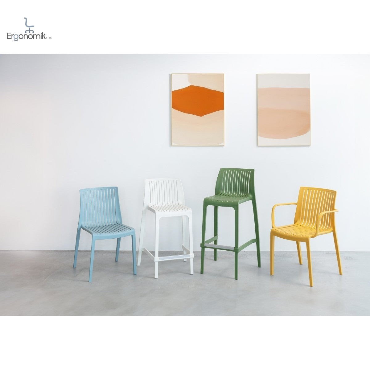 Silla Milos con Brazos - 3 piezas - Ergonomik silla de visita OFFIHO