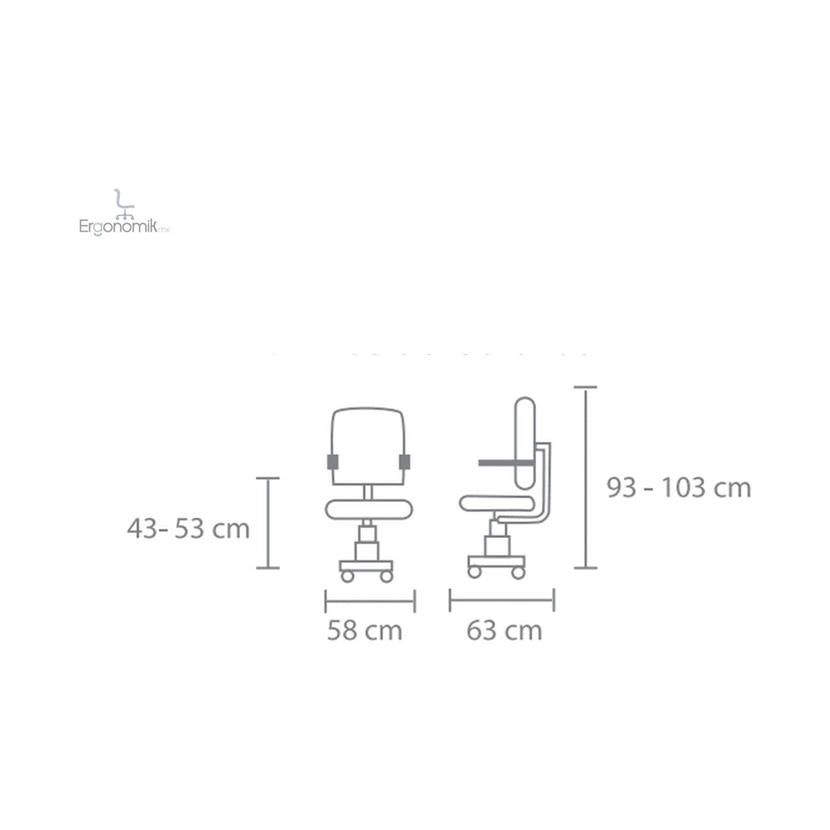 Silla Operativa Velma - Ergonomik silla operativa Klave