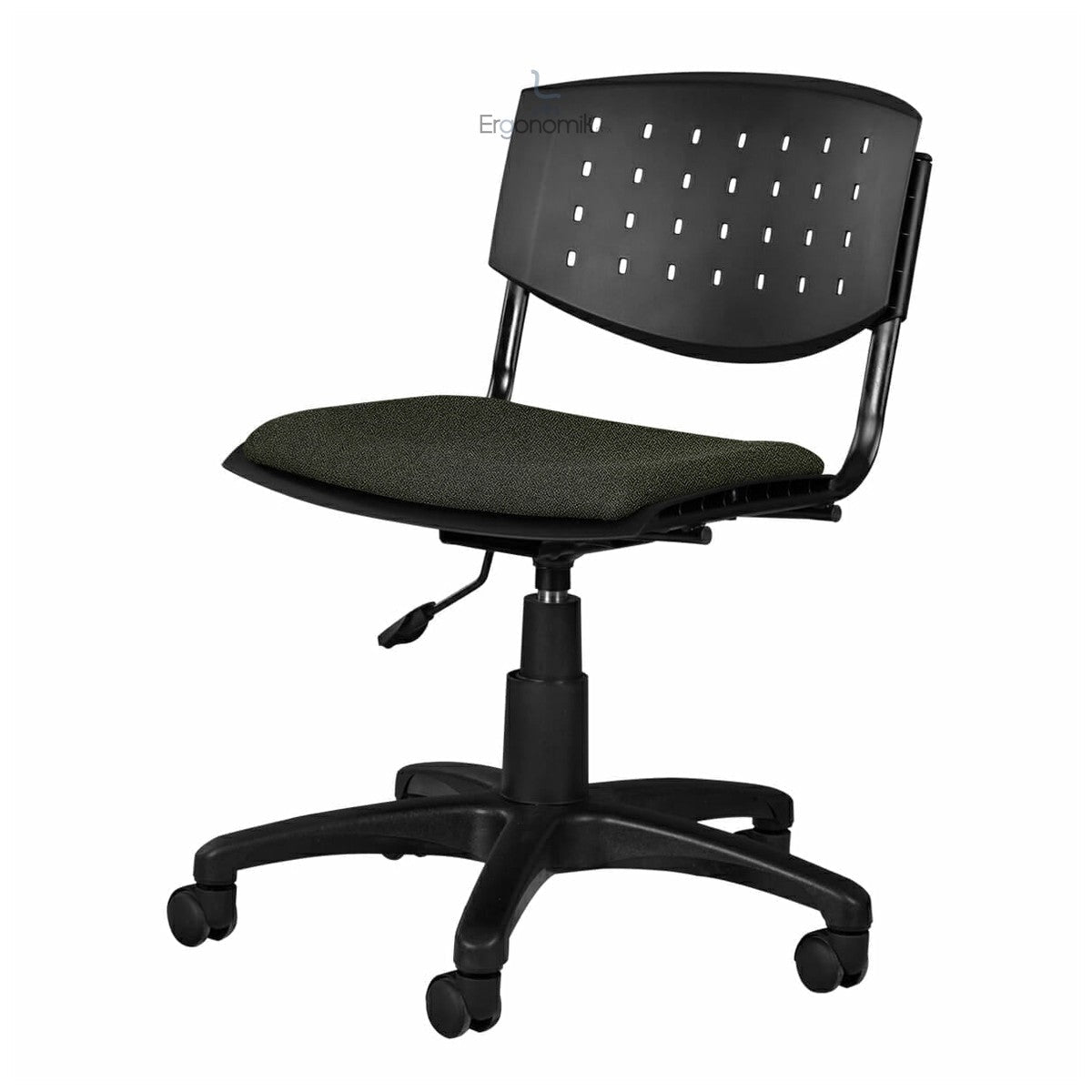 Silla Operativa Brecia Tela y Respaldo de Plastico Perforado - Ergonomik silla operativa OFIK