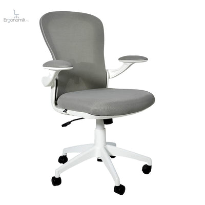 Silla Operativa De Brazo Abatible H6 Mesh Gris - Ergonomik silla ergonomica Ofik