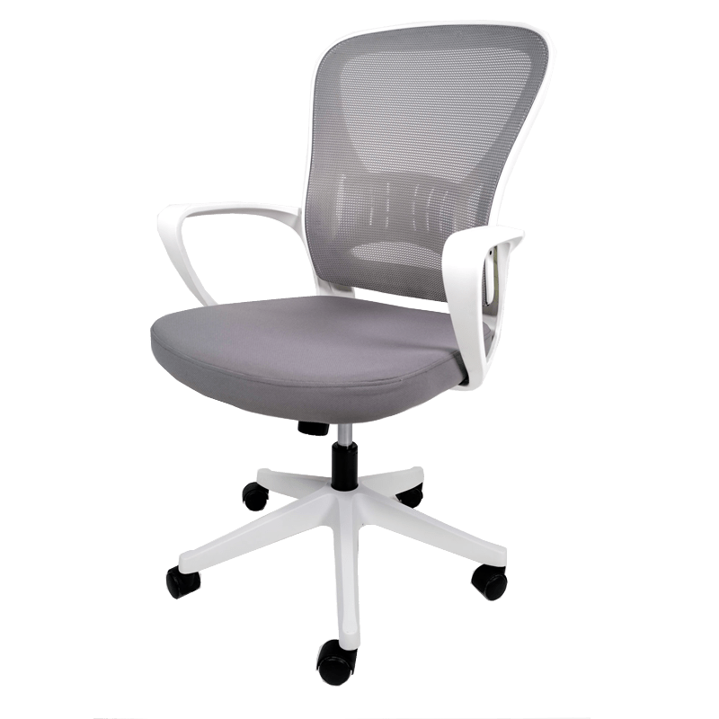 Silla Operativa E105 Mesh Y Tela Color Gris Base Cromada - Ergonomik silla ergonomica OFIK