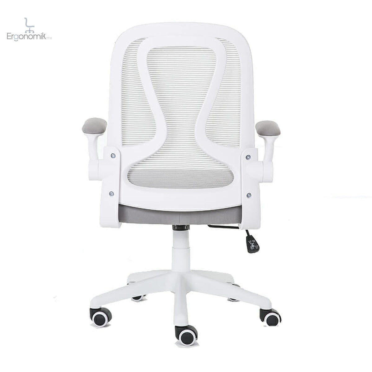 Silla Operativa E107 Mesh Y Tela Color Gris Estructura Blanca - Ergonomik silla ergonomica OFIK