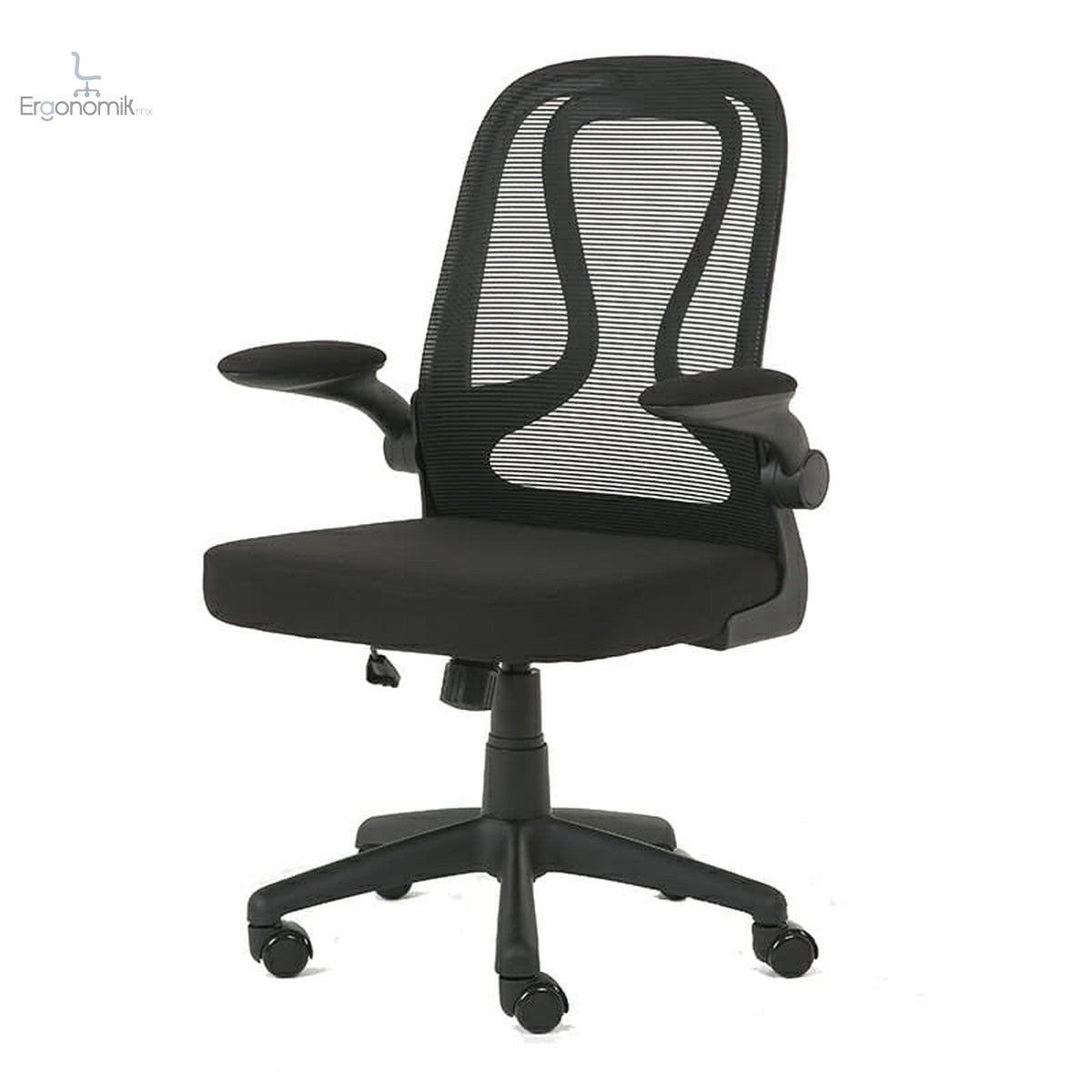 Silla Operativa E107 Mesh Y Tela Color Negro - Ergonomik silla ergonomica OFIK