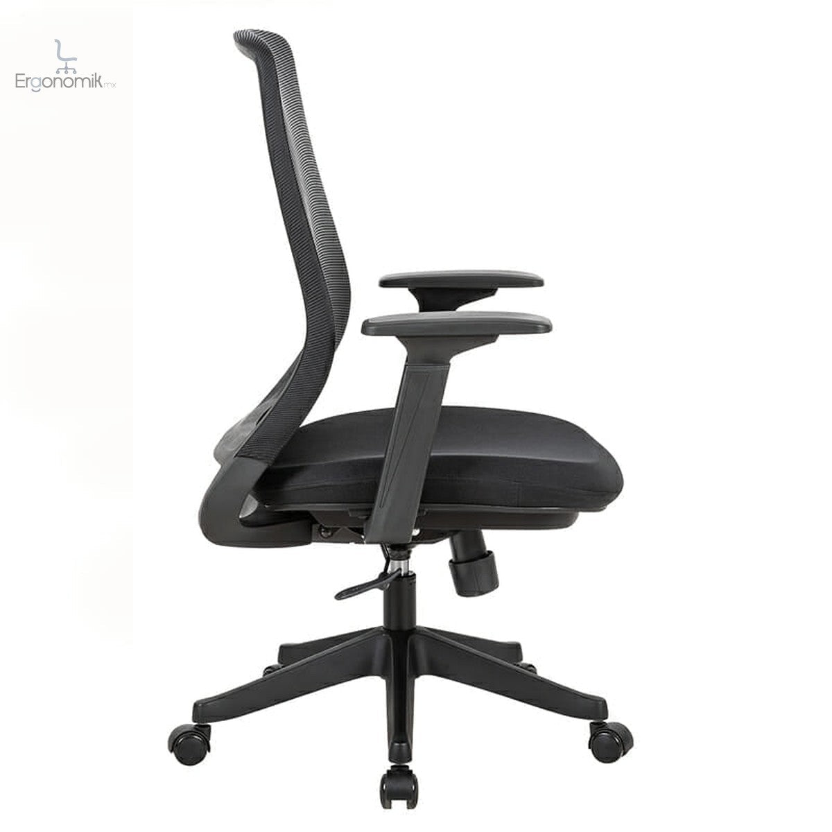 Silla Operativa H11 De Brazos Ajustables Mesh Y Tela Negra - Ergonomik silla de oficina Ofik