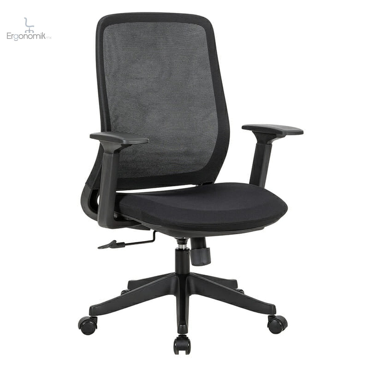 Silla Operativa H11 De Brazos Ajustables Mesh Y Tela Negra - Ergonomik silla de oficina Ofik