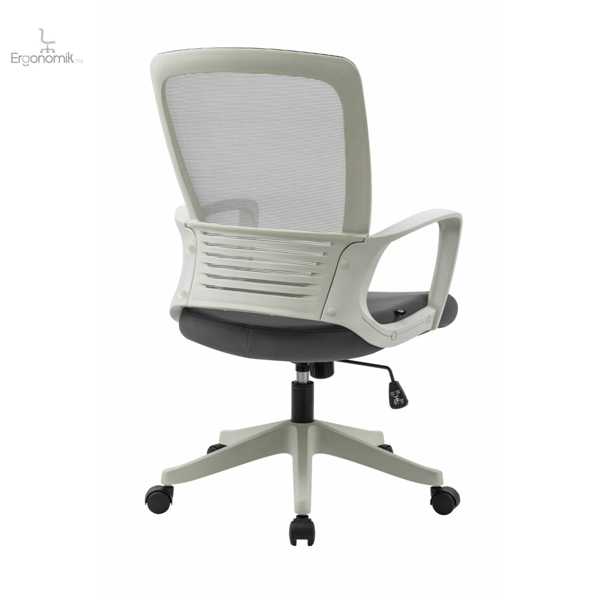 Silla operativa H3 mesh y tela gris con estructura blanca - Ergonomik silla ergonomica OFIK