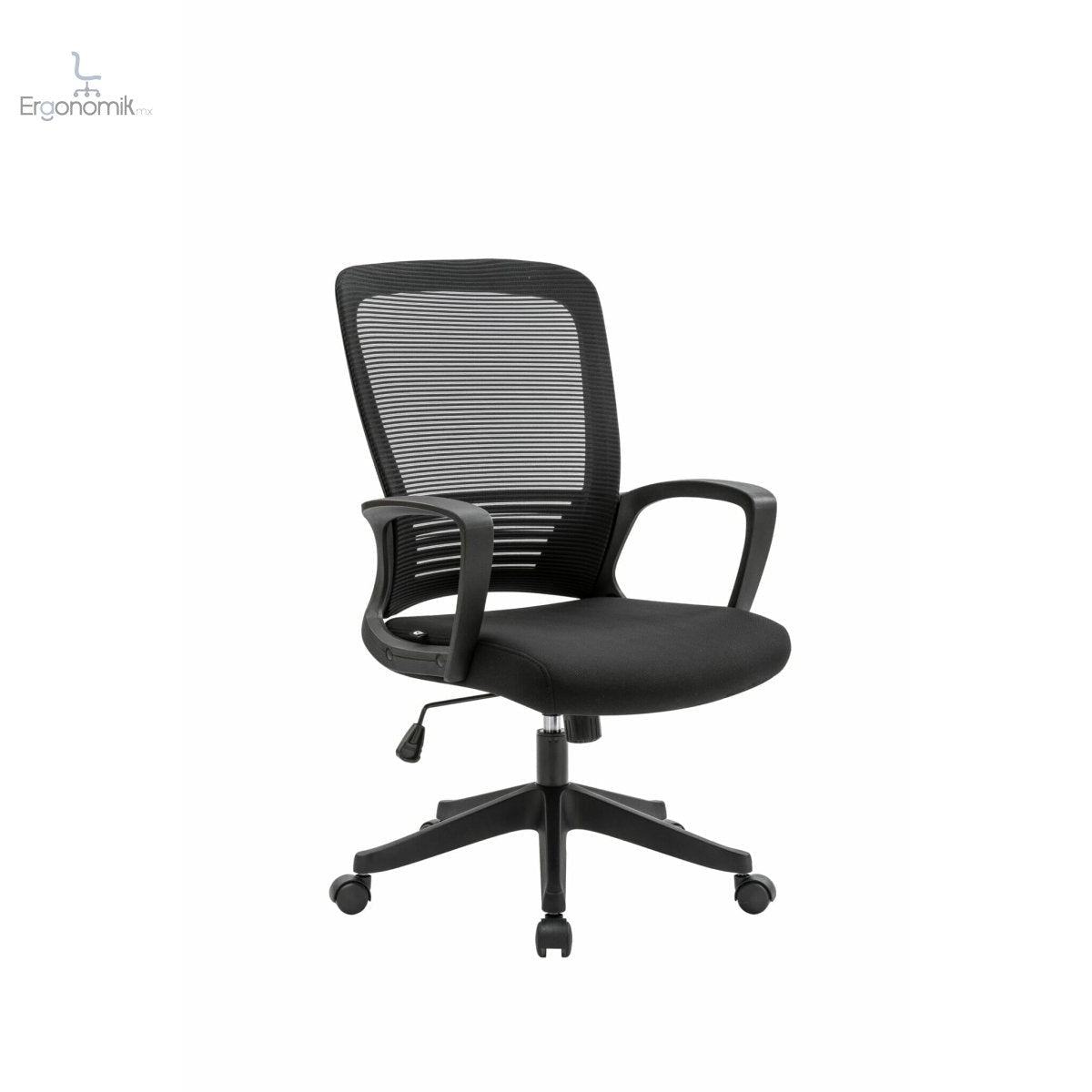 Silla Operativa H3 Mesh Y Tela Negra Estructura Negra - Ergonomik silla ergonomica OFIK