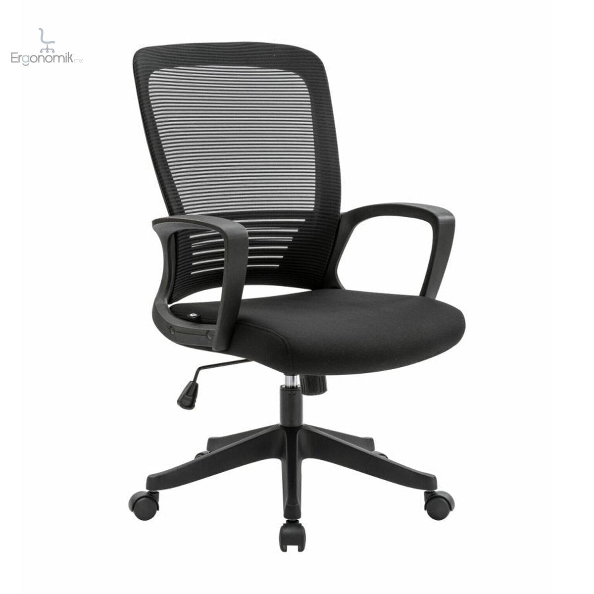 Silla Operativa H3 Mesh Y Tela Negra Estructura Negra - Ergonomik silla ergonomica OFIK