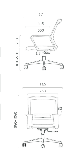 Silla Operativa Lituania Gris - Ergonomik silla operativa MEM