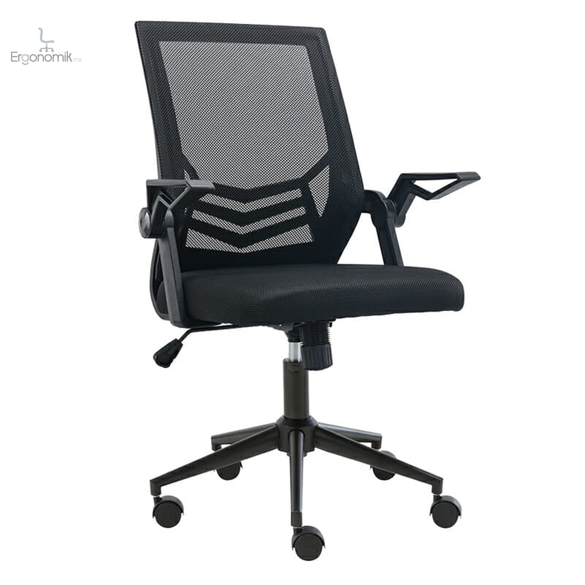 Silla Operativa Nitro Con Brazos Abatibles Mesh Y Asiento Negro - Ergonomik silla de oficina Ofik