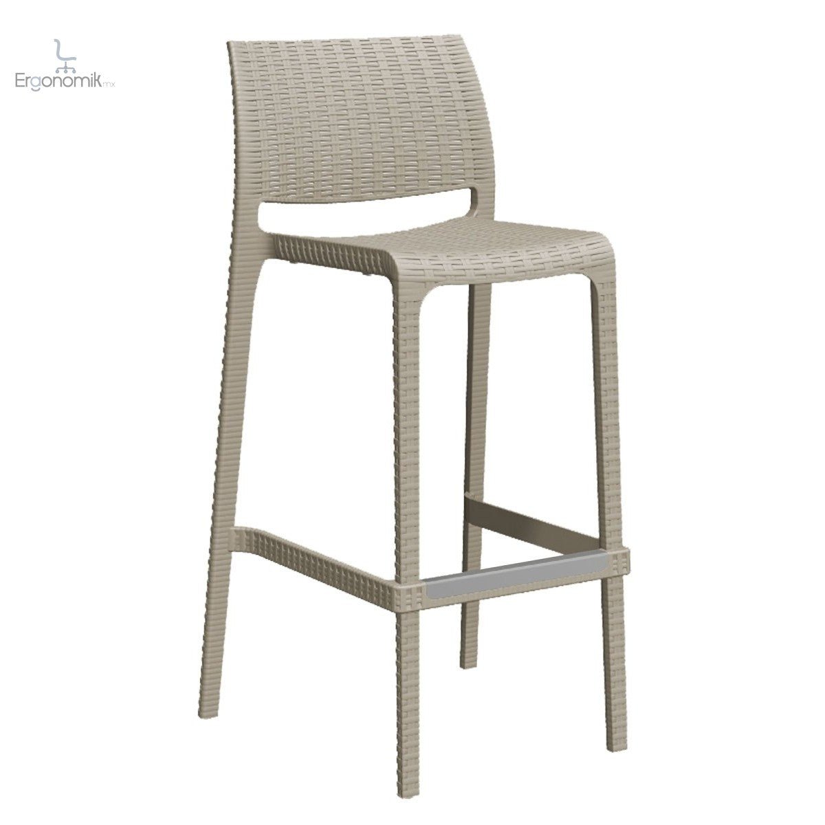 Silla Rue Alto - 2 piezas - Ergonomik Silla de visita exterior OFFIHO