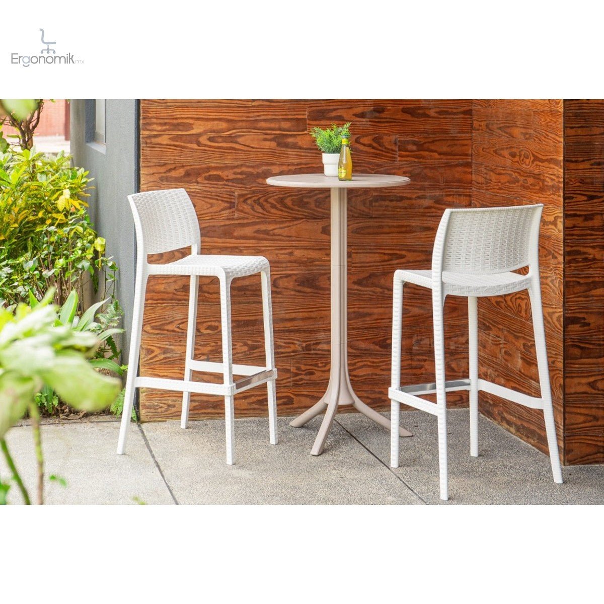 Silla Rue Alto - 2 piezas - Ergonomik Silla de visita exterior OFFIHO